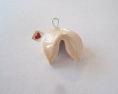 fortune cookie polymer clay charm