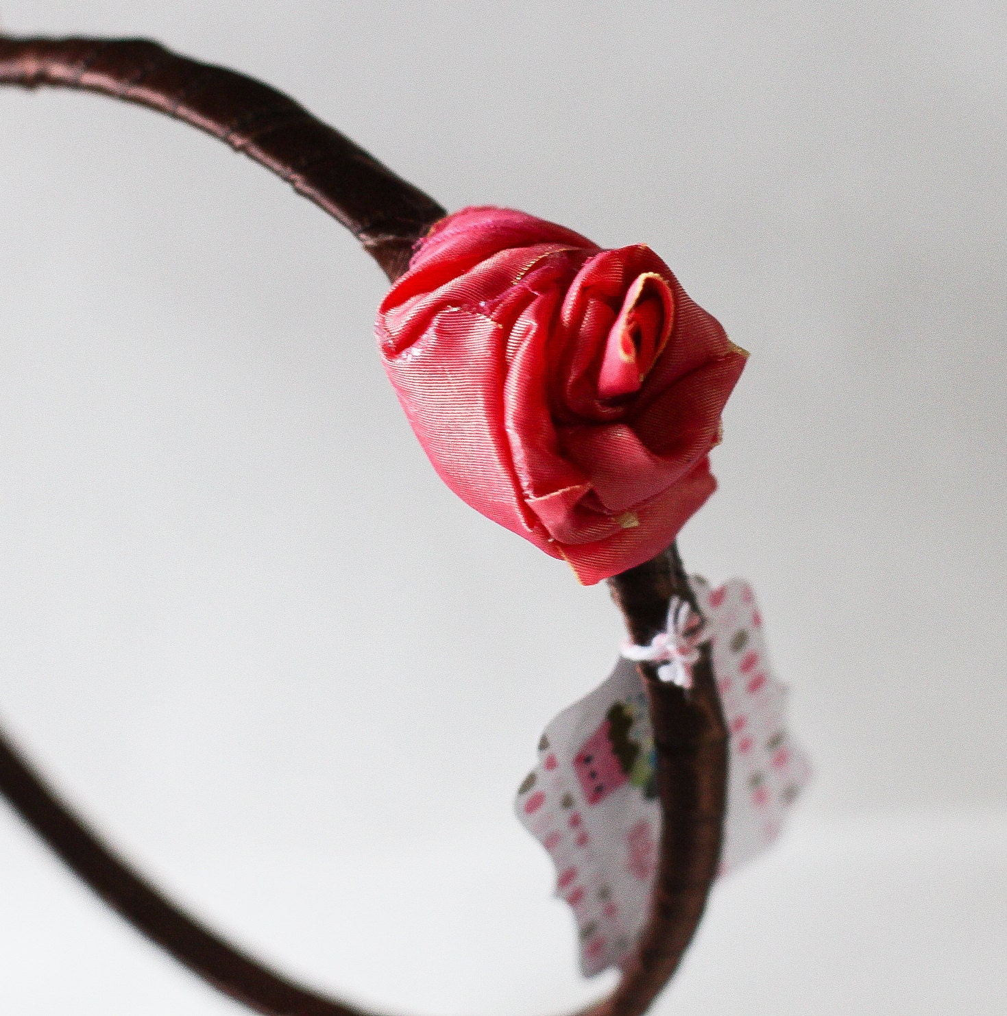 Pink And Brown Rosette Headband, Pink Rosette Headband, Rosette Headband