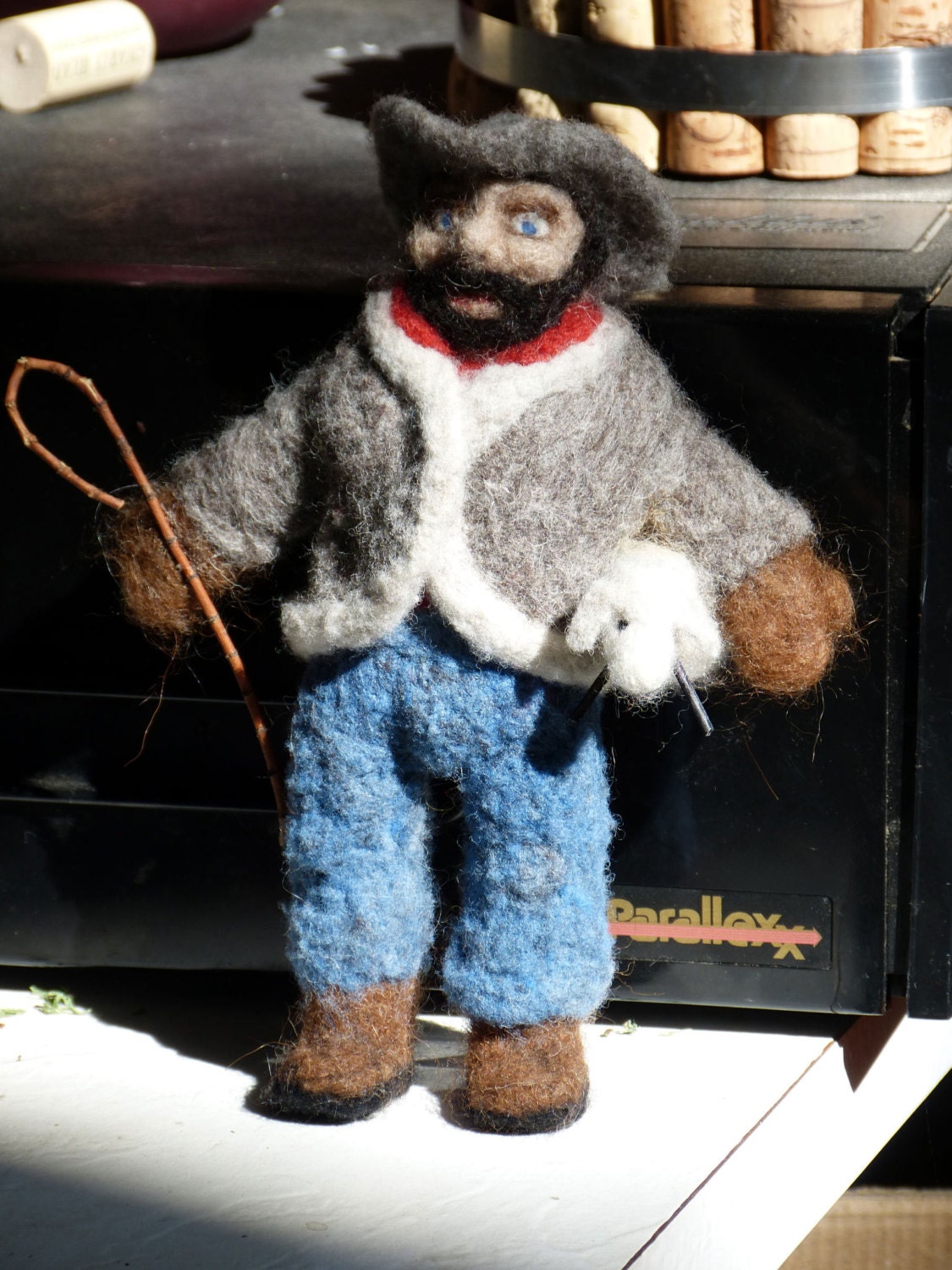 Needle Felt Shepherd with Sheep