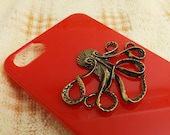 Caribbean Retro Bronze Octopus DIY iPhone 4 4S 5 Cover Case iPhone Case Apple Accessory- Choose the Color and Size of Case