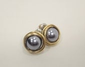 Glass Pearl Bead Wire Wrapped Stud Earrings - Wedding Bridal Bridesmaids Fashion Jewelry Gifts