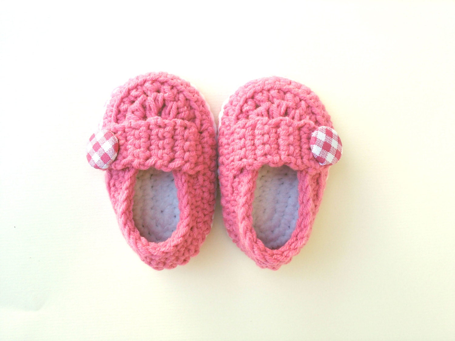 Pink baby shoes, Baby Girl Shoes, Cute button loafers, Baby Booties, Baby Shower gift, Baby shoes in Blossom pink and white trim. - VeraJayne