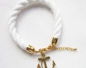 SALE - Nautical Anchor Cord/Rope Bracelet
