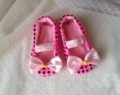 Sleeping beauty Baby Shoes - Baby Girl Shoes - Soft soled shoes - Baby Gift - Newborn Shoes - Toddlers Shoes