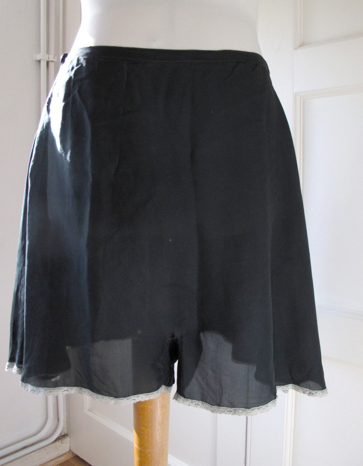 Black silk tap pants french knickers 30s 20s