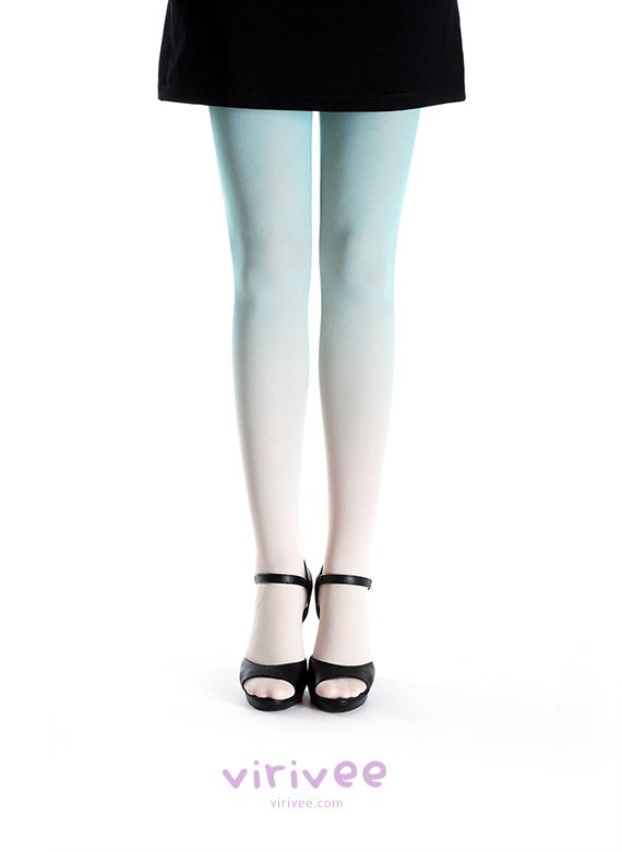 Ombre tights ivory - mint