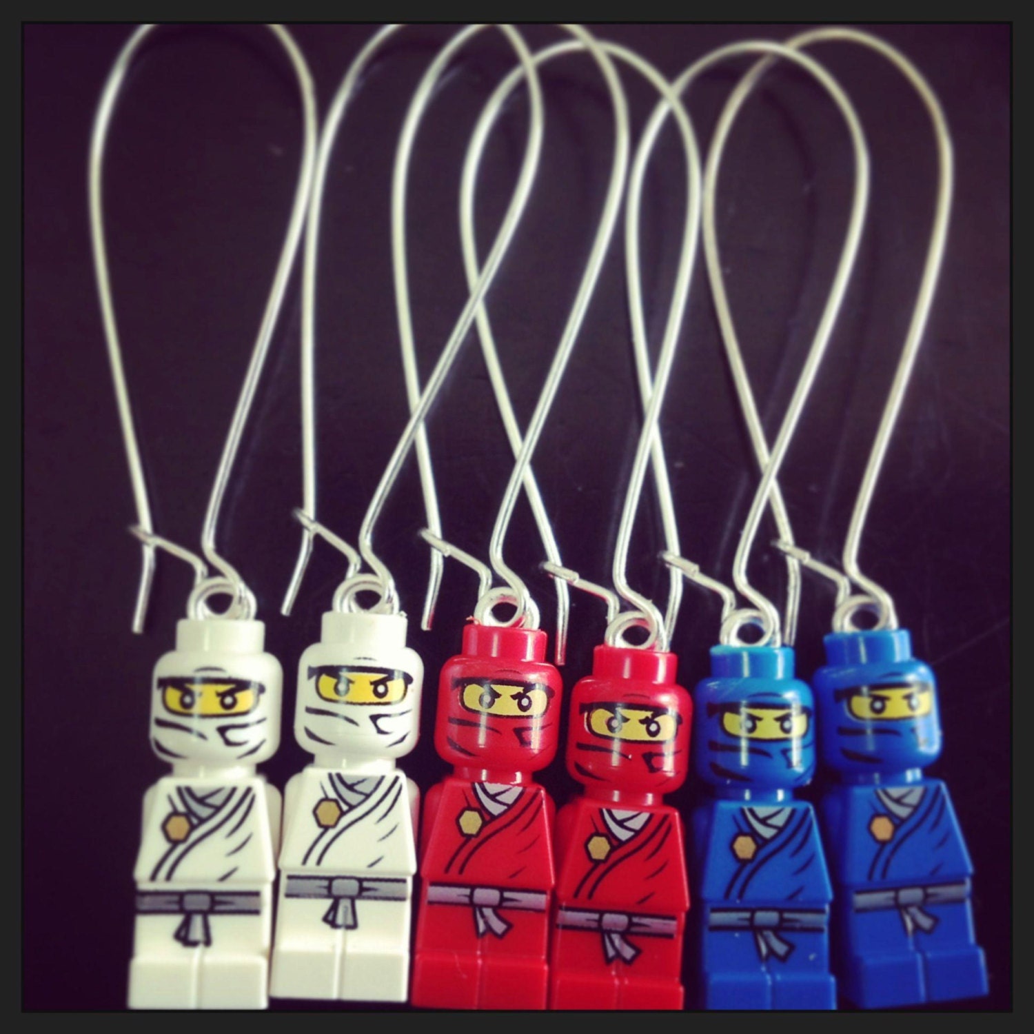 Ninjago LEGO Microfigure Earrings - You Choose ONE- Jay, Kai, Zane