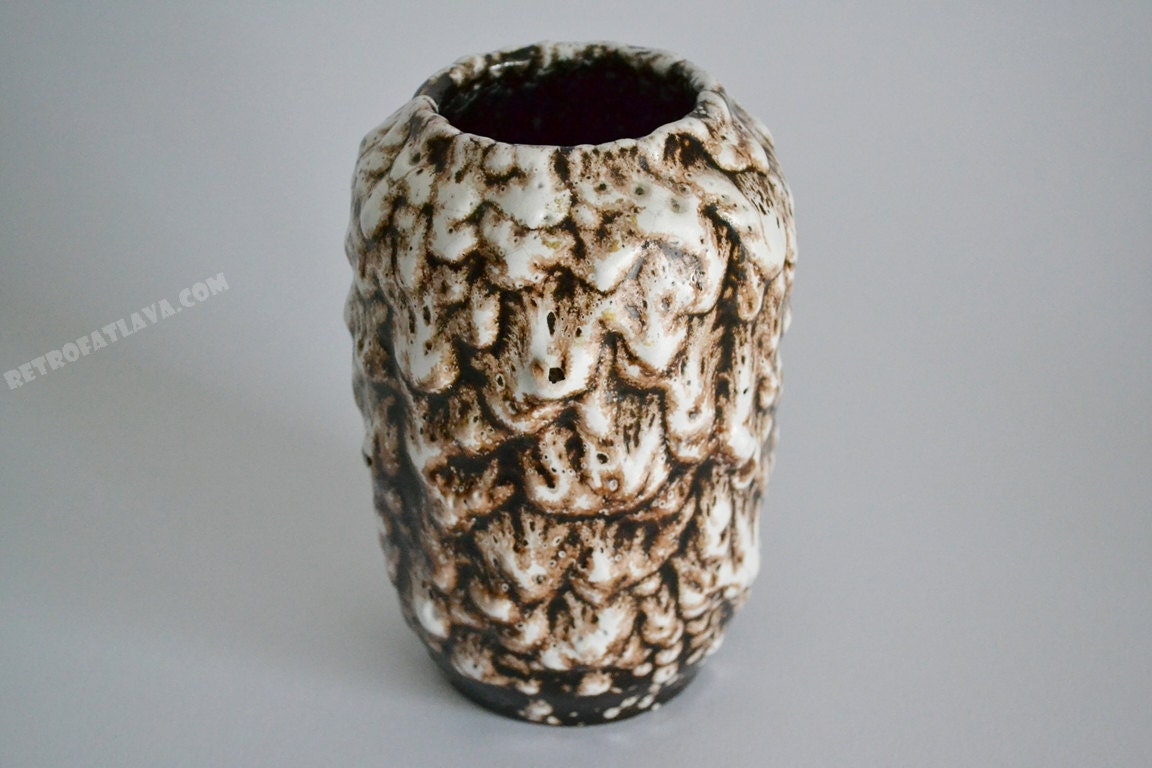 West German pottery vase by Scheurich  with thick Fat Lava