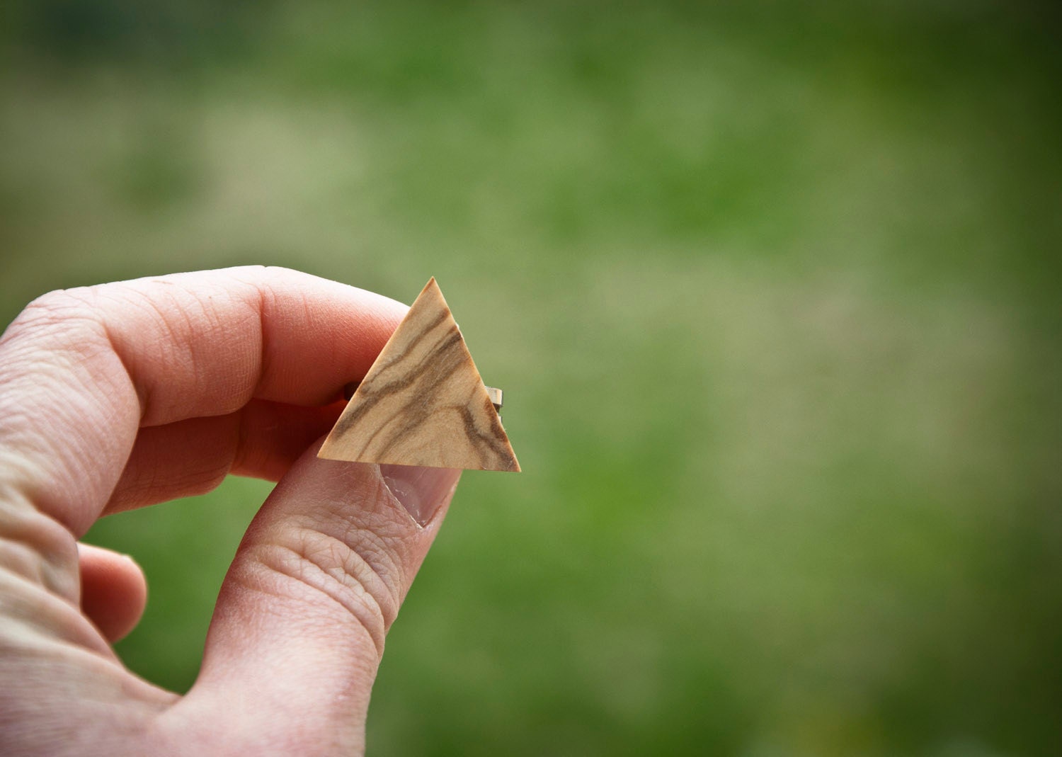 Triangle ring, indie wooden triangle, delta