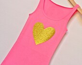 GLITTER HEART Tank Top Valentines Day SALE