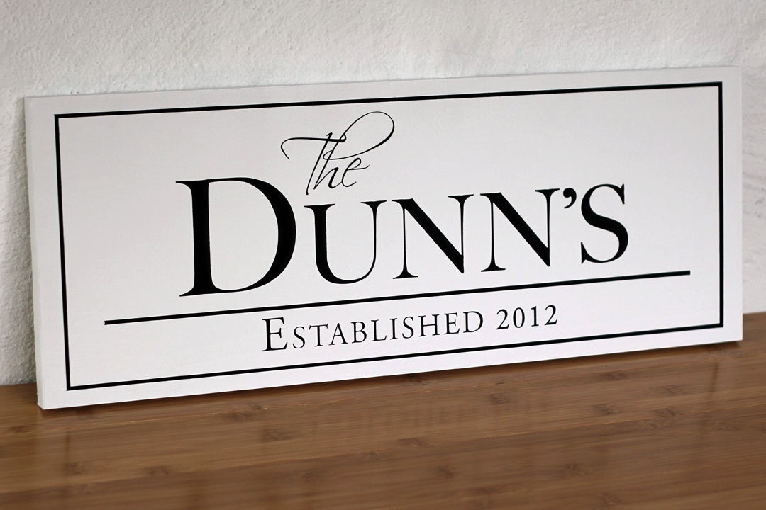 Personalized Carved Wooden Family Name Established Sign/ Custom,Wooden Name Sign,Wedding/Anniversary/Shower Gift, Family/Wall Sign/Birthday