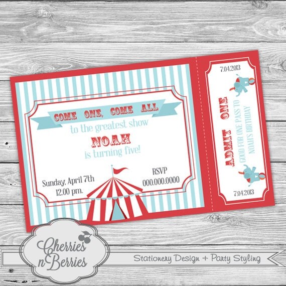 Circus Printable Invitation Il_570xn