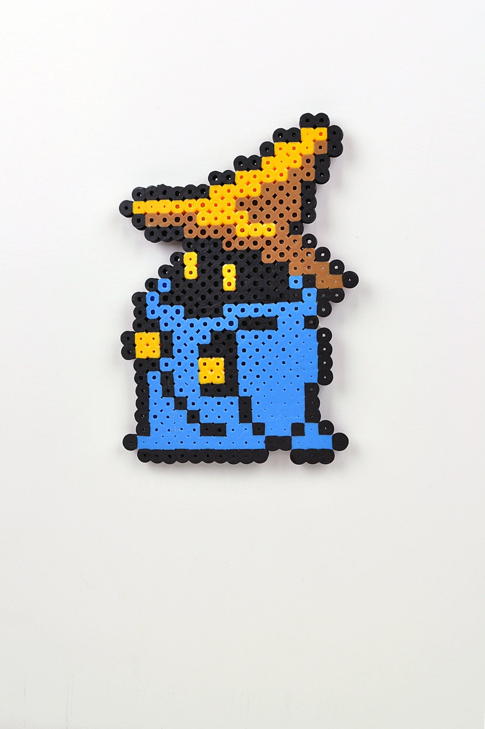 Black Mage Magnet Final Fantasy 1 8-bit Perler Bead Nintendo