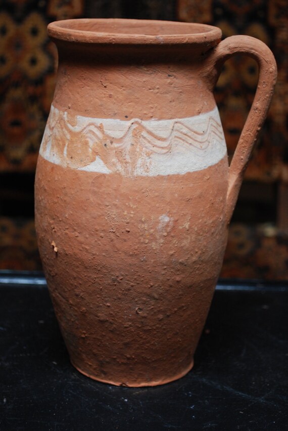 Mexican Terra Cotta Clay Vase by VintageVaultStore1 on Etsy