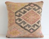 Bohemian Home Decor Kilim Cushion Cover - 16x16 Vintage Decorative Handwoven Ethnic Throw Pillow Cushion Cover Accent Pillows