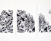 Triptych, Limited Edition Zebra Mussel Serigraph, 3 - 12x18 Prints