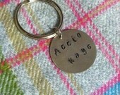 Accio Keys, Harry Potter Inspired Hand Stamped Metal Round Keychain
