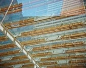 Glass City, 5x5 print (color photograph from film, urban, city life, wall decor)