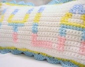 Personalised Cushion, Baby Girl, Baby Boy, Crochet Handmade with love