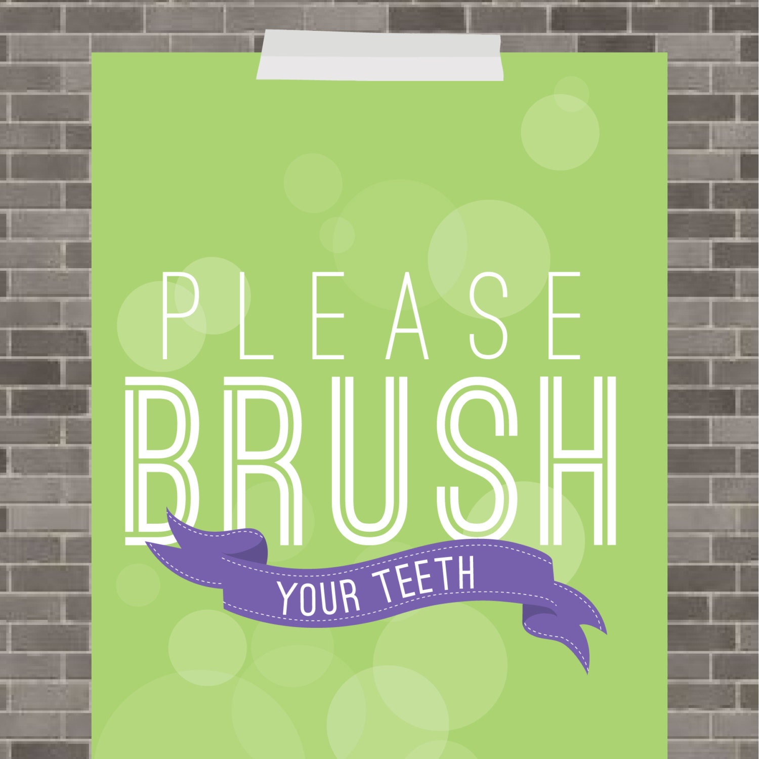 5 x 7 Bathroom Manners Art - Digital Ready to Print