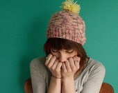 Lightweight "Betta" Women's Pom Pom Toque ( In Pink & Purple )