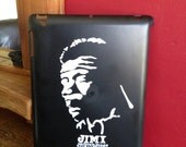 Jimi hendrix free hand painted silhouette ipad 2/3 case , awesome guitarist