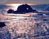 8x10 Print San Francisco Heart Rock Ocean Beach Pacific Sunset Fine Art Photography