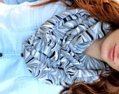Circle Scarf,Paisley,Grey and Black, Infinity Scarf nice Color Scarf, Circle Scarf Loop Women's Fashion Accessories, Fabric scarves