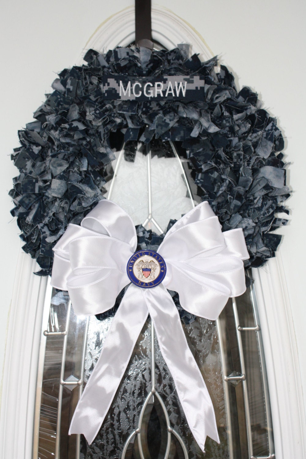 Navy BDU and Bow Wreath  (buyer supplies cammies)