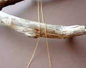 blue-green magnesite stick pin necklace with 14Kt gold filled chain