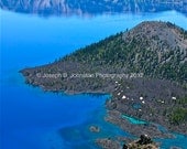 Beautiful Picture of Crater Lake, Oregon on a Calm Summer Day, 8X12 Photo