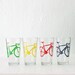 Bicycle pint glasses - choose any four bike colors