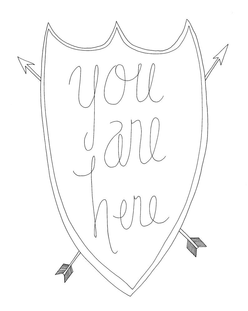You are Here 8x10 Illustration Print