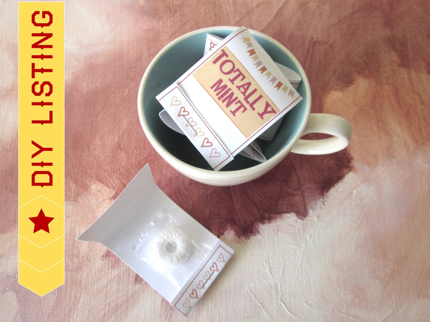 DIY Mintbook Bunting Wedding Favors - Printable PDF