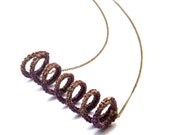 Boho swirl necklace, Mother's day jewelry, lavender brown purple necklace chain pendant spring beach Weddings Birthday gift her