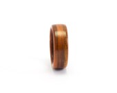 Wood Ring, Handmade Orange Heart Jewelry