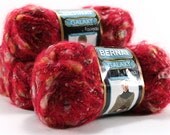 Bernat Galaxy - Mars, 53530  - Red Super Bulky Weight Alpaca Acrylic Polyester Mohair Fun Fur Yarn