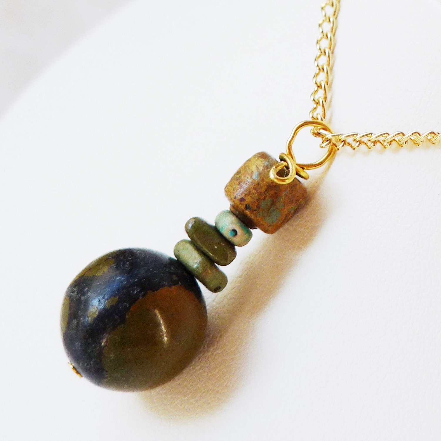 Turquoise Globe Drop Pendant