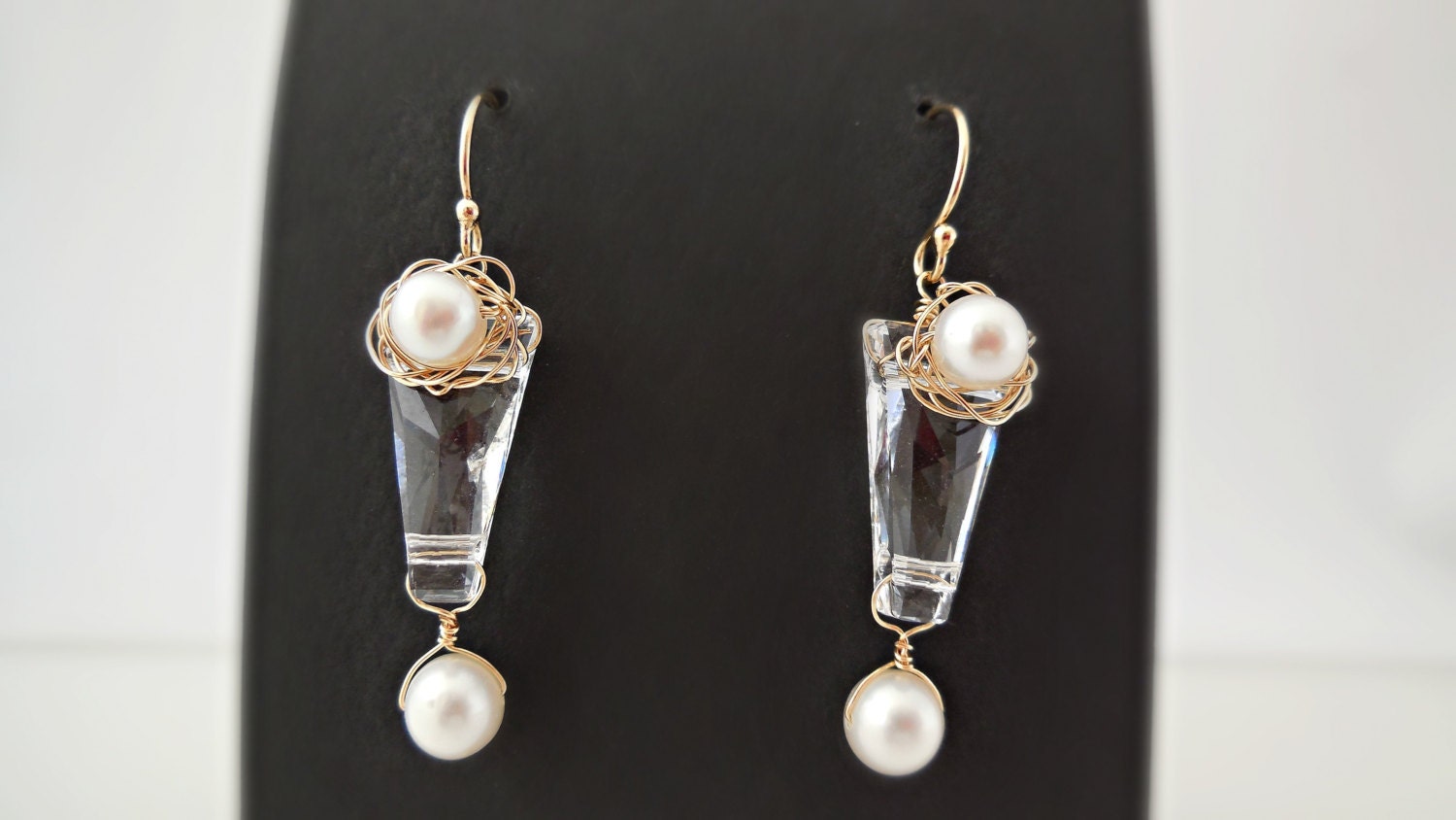 Precious in Gold - Bridal Earrings, Wedding Earrings