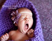 Newborn Photo Prop: Mini Blanket, Basket Filler, Basket Stuffer, Photography Prop Purple Violet