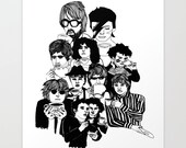 Illustrated Under the Influence Digital print, wall art A4 210mm x 297mm