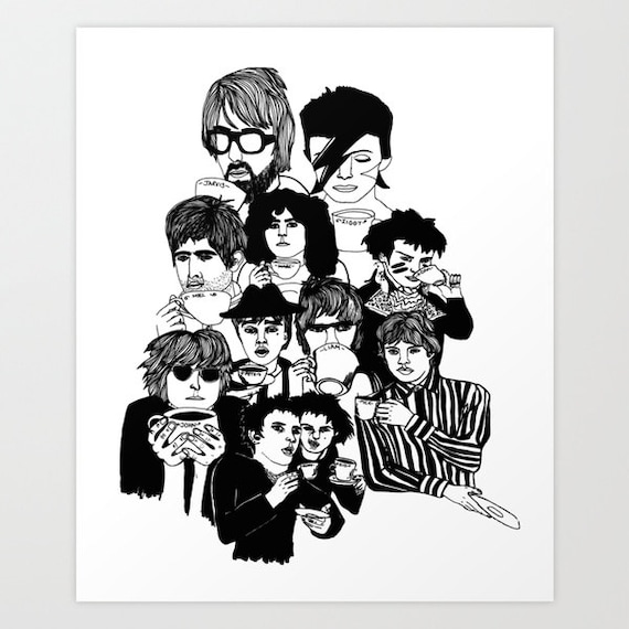 Illustrated Under the Influence Digital print, wall art A4 210mm x 297mm