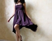 Asymmetrical jersey Dress - Open Back Evening Dress - Amethist Fairy Dress - Party Dress