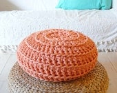 Floor Cushion Crochet - Thick Cotton - Peach