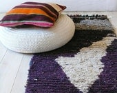 Vintage Moroccan Rag Rug - BOUCHEROUITE "abstract"