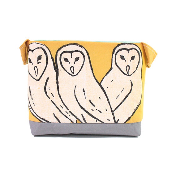 Storage basket - Barn Owl print