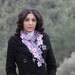 Women Crochet necklace, Lariat Scarf in light and dark grey and pink, Lariat Neck accessory
