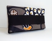 Foldover Clutch with Hand-strap - Patricia on Black II