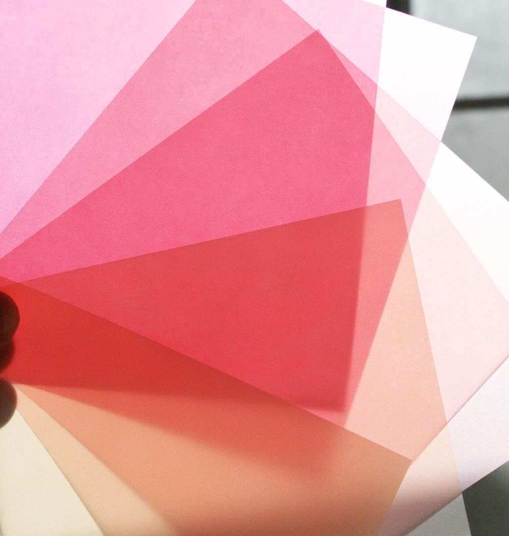 Translucent Origami Paper -Handmade Origami Paper - Medium Sized in Pinks (6 sheets)