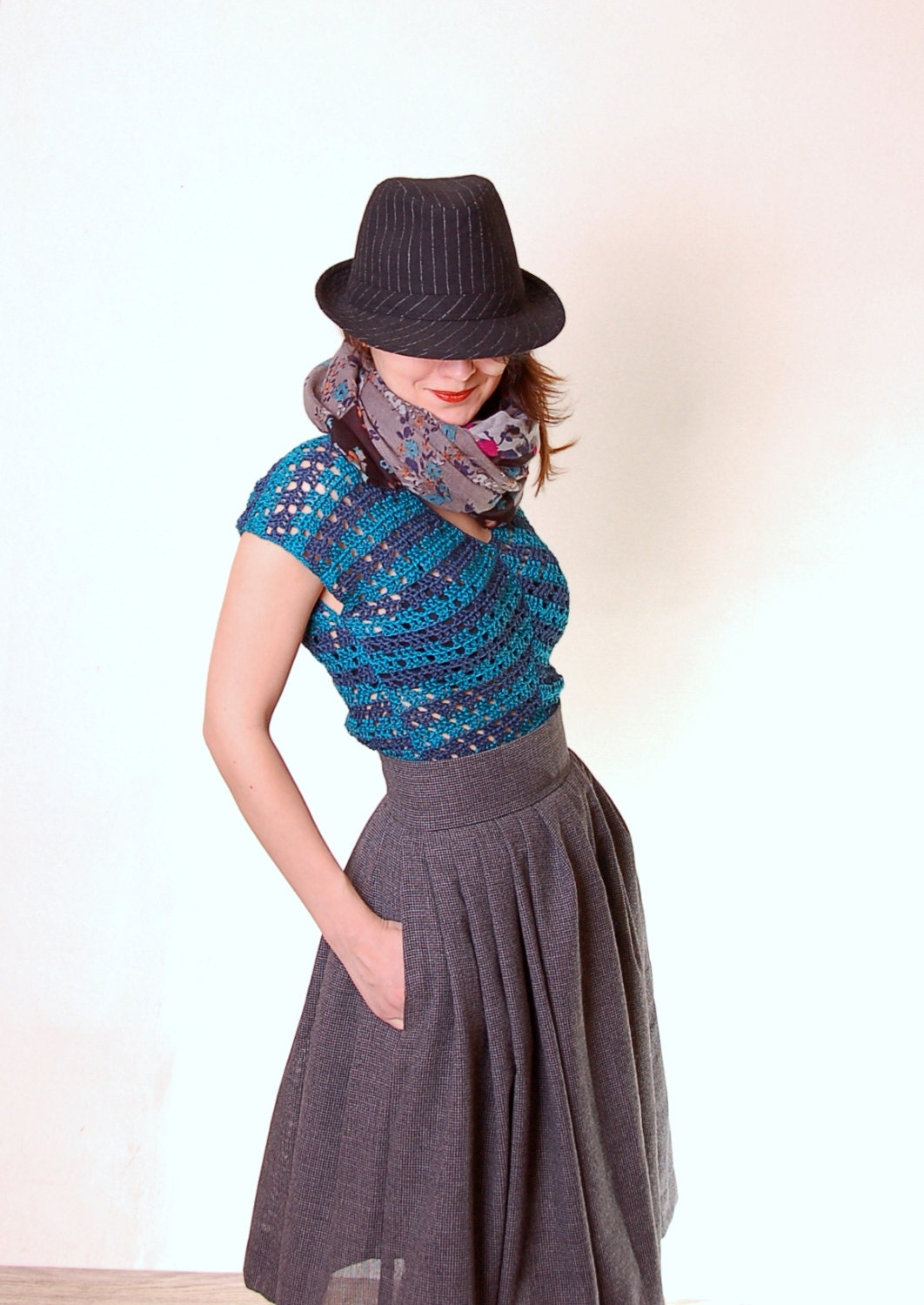 Crochet Pattern PDF - Noelle Top - sizes XS to L - Crochet Top Pattern instant download